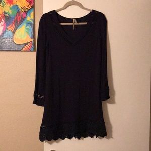 Paper crane Navy dress